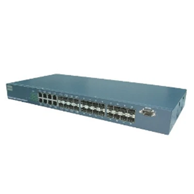 מתג סיבים 24 יציאות Gigabit SFP עם ספירת יציאות גבוהה